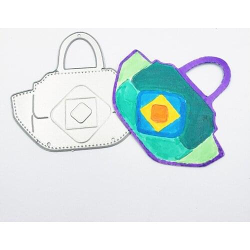 Metal Diagonal retro bag paper die cutting dies for Scrapbooking/DIY Easter wedding Halloween Easter card