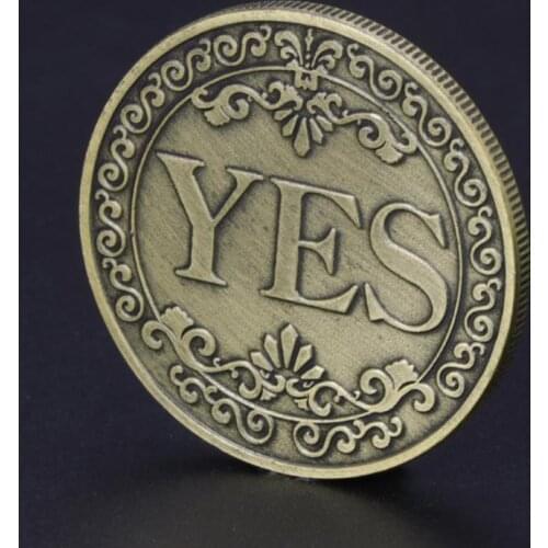 Collection Coin Three-dimensional YES Or NO Embossed Bronze Lucky Gold Coins Great Gift Bit Coin Art Collection Physical Gold