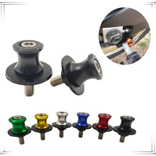 Motorcycle SwingArm Sliders Spools 2PCS 6MM CNC Stand Screw Paddock For YAMAHA TDM 850 TDM850 1991-2020 TDM 900 TDM900 2004-2015