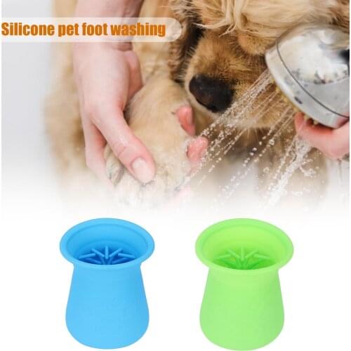 2021 New Dog Paw Cleaner Cup Soft Silicone Combs Pet Foot Washer Cup Paw Clean Brush Quickly Wash Dirty Cat Foot Cleaning Bucket