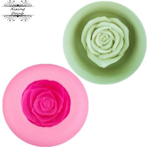 New 3D rose shaped silicone mold fondant mold flower cake decoration tool chocolate gum mold