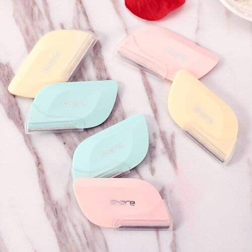 New Sharp Diamond Eyebrow Trimming Knife for Beginners Stainless Steel Easy-to-use Eyebrow Scraper 2 Packs of Beauty Tools