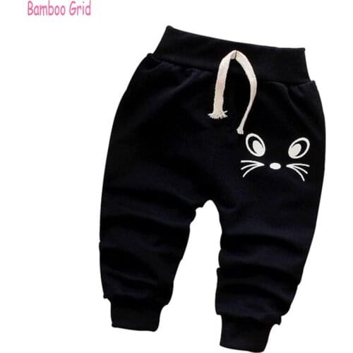 0-2 Years Baby Pants Autumn New Cotton Good Quality Cute Cat Trousers0-2 Year Baby Boys&Girl Pants