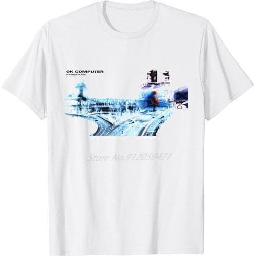 Radiohead Ok Computer Cd Lp Vinyl Poster In Rainbows Thom Yorke Kid T-Shirt Short Sleeve graphic t shirts men clothing