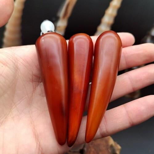 Yak Horn Pendant handlebar point stick poking bar carving Pendant