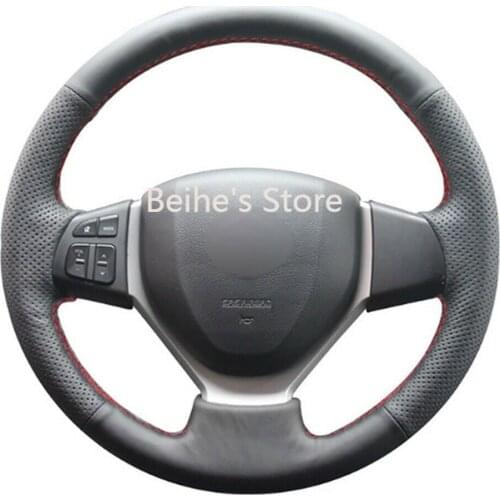 DIY Free Customized PU Steering Wheel Stitch on Wrap Cover For Suzuki CELERIO