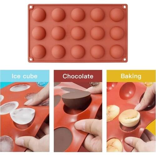 Ball Sphere Silicone Mold For Cake Pastry Baking Chocolate Candy Fondant Bakeware Round Shape Dessert Mould DIY Decoration