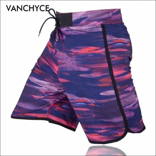 VANCHYCE Print Mens Shorts Beach Shorts Men Bermuda Short Quick Dry Silver Mens Boardshorts Board Shorts Brand Swimwear Men
