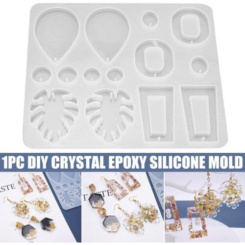 Silicone Leaf Earring Pendant Jewelry Epoxy Mold Resin Casting Mould Tool 11.6x13.7cm A66