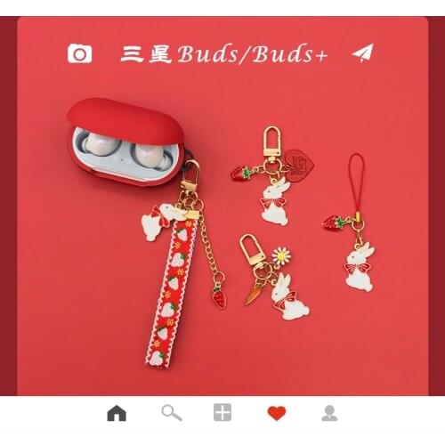 Cute Silicone High Quality Case for Samsung Galaxy Buds Plus Accessories Bluetooth Earphone Case Cover Key Ring