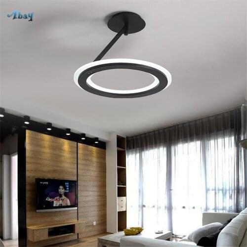 Nordic Modern Acrylic Ring Shape Ceiling Lights for Bedroom Living Room Office Kitchen Light Fixtures Modern Lamp Loft Decor