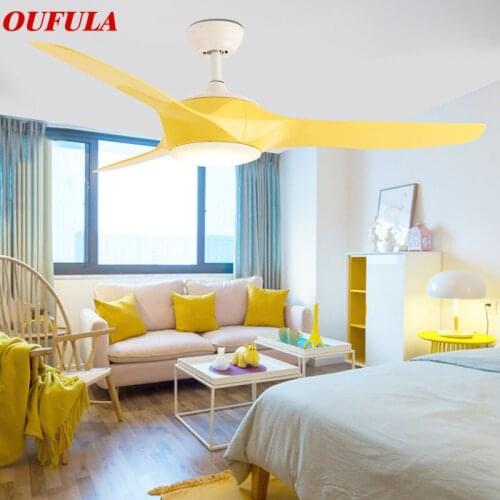 OUTELA Modern Ceiling Fan Lights Lamps Remote Control Fan Lighting For Dining room Bedroom Restaurant
