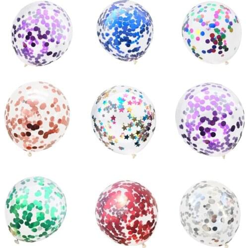 New 12inch Mixed Sequin Confetti Latex Balloons For Decoration Wedding Engagement KIds Favor Birthday Party Supplies Air Balloon