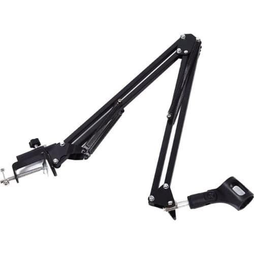 Extendable Recording Microphone Holder with Mic Clip Table Mounting Clamp