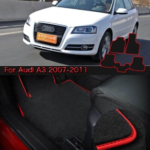 Savanini High Quality Soft Nylon Custom Made Non Slip Heavy Duty Floor Carpet Mat Rugs For Audi A3 2007-2011