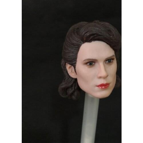 1/6 Peggy Carter Head Sculpt Agent Carter Head Hayley Atwell Head Carved Model Fit 12'' Female Soldier Action Figure Body