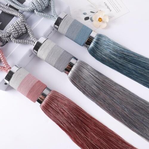 2Pcs/Pair Nordic simplicity Curtain Hanging Ball Curtains Tassels Curtain Tiebacks Bandages Brushes Curtain Accessories