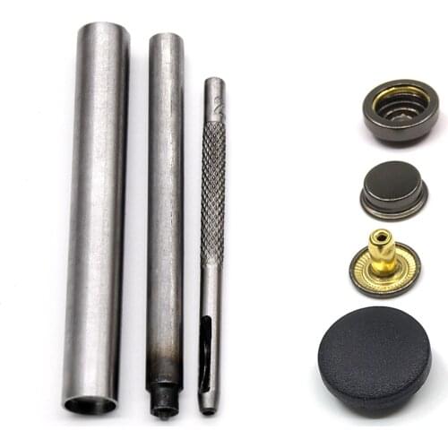 20sets black snaps T3T5 T8 buttons top cover Black and white nylon Buttons Plastic snaps button Rivet Button accessories