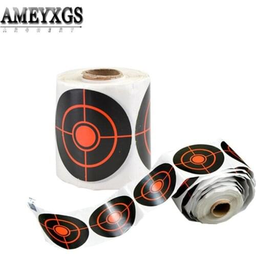 250pcs/Roll Self-adhesive Target Paper Diameter 3inch Shooting Target Sticker For Outdoor Sports Hunting Archery Accessories