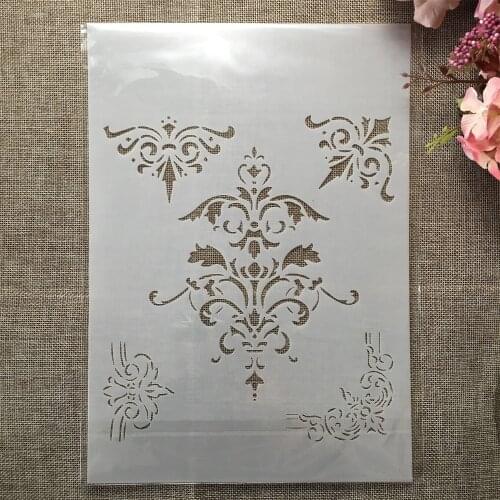 A4 29cm Totem Flower Edge DIY Layering Stencils Wall Painting Scrapbook Coloring Embossing Album Decorative Template