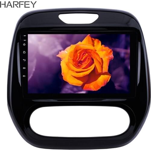 Harfey 2din 9" Car Stereo Android 8.1 GPS for Renault Captur CLIO 2011 2012-2016 Samsung QM3 Manual A/C support Bluetooth AUX