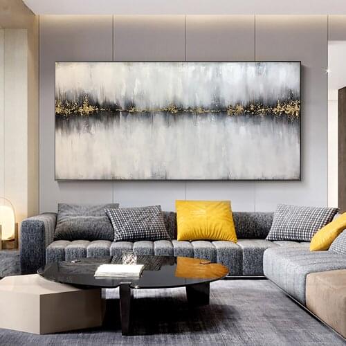 Large Wall Art Handmade Oil Painting Abstract Landscape Canvas Painting Modern Decoration Picture For Home Living Room Salon