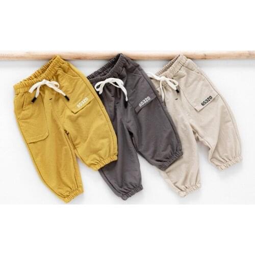Boys Pants 2019 Autumn New Childrens Clothing Baby Boys and Girls Solid Trousers Kids Boys Loose Casual Sport Pants Trousers