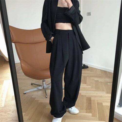 2021 New Summer Casual Ladies Pants Cotton Loose High Quality Women Bottoms Fashion Elegant Female Wide Leg Trousers T56