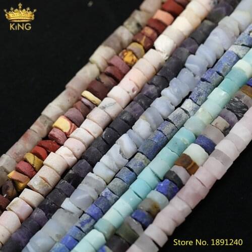 15.5Inch/Strand 10 Stone Choices,Natural Matted Quartz Crystal Gemstones Heishi Disc Nugget Loose Beads For DIY Jewelry Making
