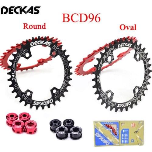 Deckas Chainwheel 96BCD 32T/34T/36T/38T Round Oval Narrow Wide Chainring MTB Road Bike Crankset Chainwheel Bicycle Parts