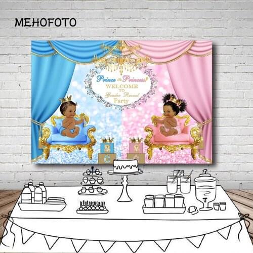 Baby Shower Backdrop For Photography Boy Or Girl Gender Reveal Party Background Red Or Blue Decor Photocall Studio Backdrop Prop