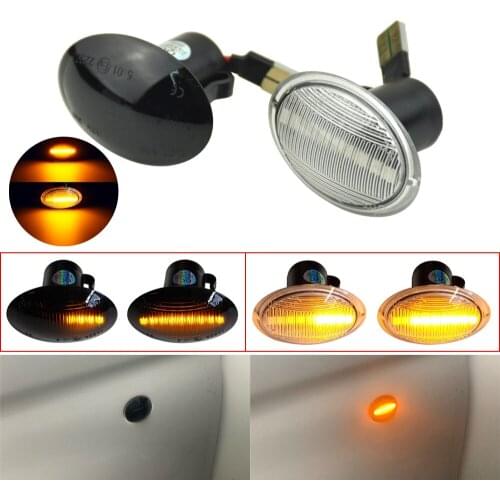Dynamic LED Side Marker Turn Signal Light For Maserati GranCabrio Granturismo Quattroporte Lancia Lybra Fiat 500 Ford KA Alfa 4C
