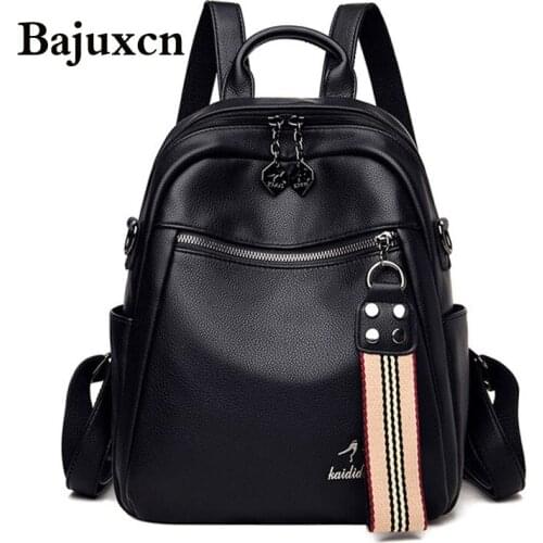 Designer Backpack Women Soft Pu Leather Large Capacity Backpacks Female School Bags for Girls 2020 High Quality Travel Back Pack