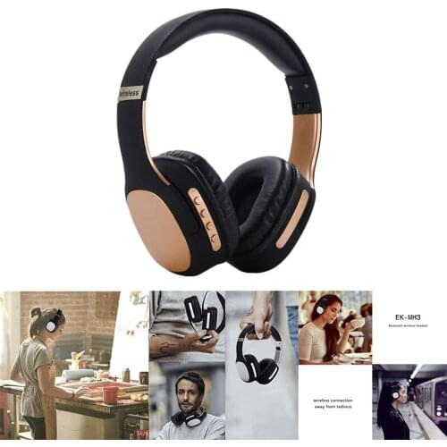 EK-MH3 Headset, Built-in Microphone, Bluetooth 5.0, Pluggable Card, Foldable Headset for Listening to Music