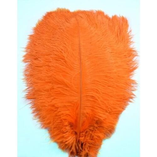 Beautiful cheap feathers ostrich plumes 15-70CM soft Orange ostrich feather for jewelry making DIY Home Party plumas Decoration