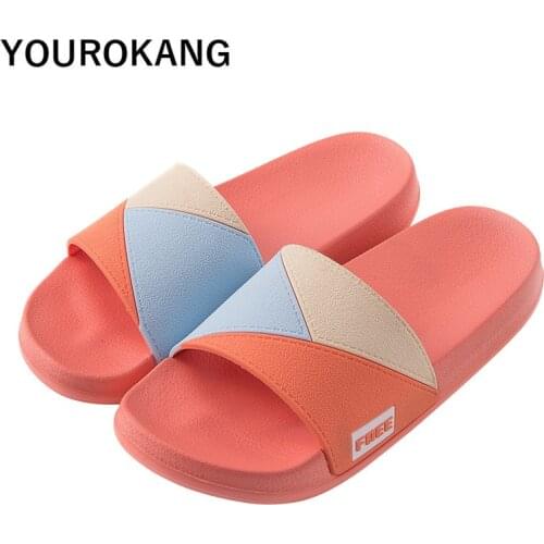 Summer Men Home Slippers 2020 Plastic Floor Bedroom Mans Bathroom Slippers Indoor Unisex Couple Mixed Colors Flip-flops New