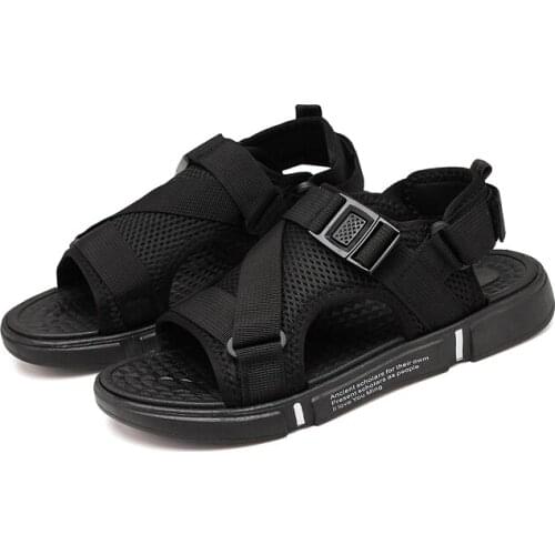 Men Sandals Soft Comfortable Non-Slip Men Shoes High Quality Woven Beach Sandals Mens Gladiator Sandals Summer Casual Flat Shoes