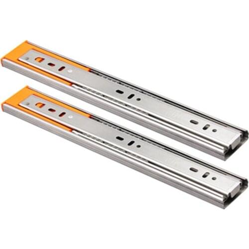 10"-22" Stainless Steel Cabinet Slides Soft Close Three-Section Drawer Rails Drawer Slides Buffer Damper Rails Hardware