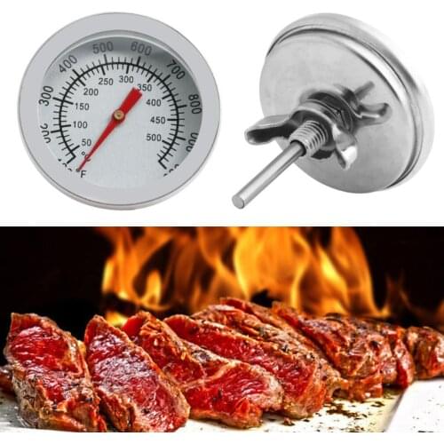 Stainless Steel Thermometer BBQ Smoker Grill Temperature Gauge Outdoor Barbecue Camping Food Cook Tools 50-350/10-400/50-500