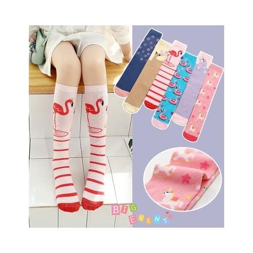 Girls Socks Cotton Baby Girl Long Sock Cartoon Lovely Cat Knee High Socks Toddlers Kids Dancing Socks Leg Warmer For 3-12 Years