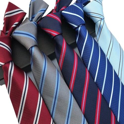New Mens 8cm Wide Striped Tie Casual Business Mens Western Accessories Ladies Commute OL Suit Dress Wedding Groom Tie