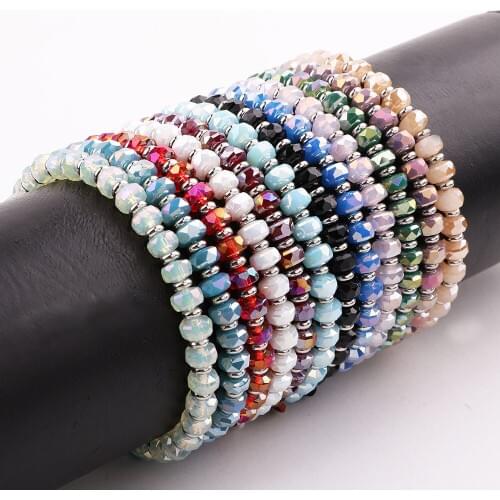 New Design Women Bracelet Glass Crystal Beads Macrame Friendship Birthstone Bracelet Women Jewelry Gift