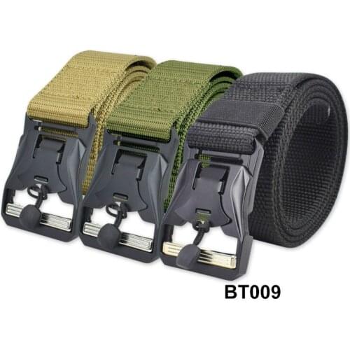 Military Tactical Belt Nylon Metal Buckle Men Quick Release Adjustable Army Waist Belt Outdoor Hunting Training Combat Belts