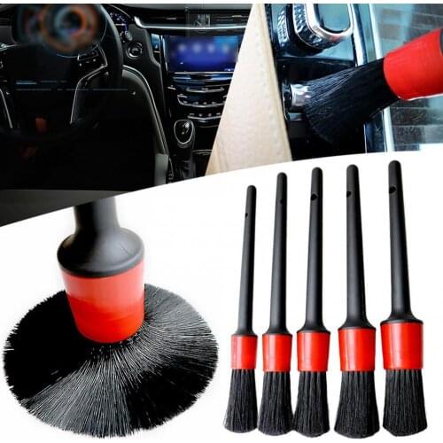 5Pcs/Set Cleaning Brushes Soft Multi-function PP Seat Detailing Cleaner for Car Аксессуары для моек limpieza coche Brushes