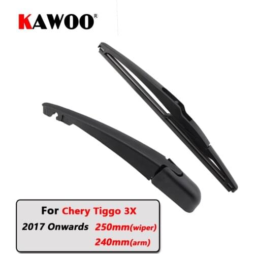 KAWOO Car Rear Wiper Blades Back Window Wipers Arm For Chery Tiggo 3X Hatchback (2017-) 250mm Auto Windscreen Blade Accessories