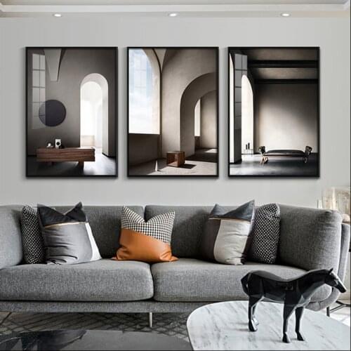 Modern Abstract Geometric Art Canvas Painting Decoration Waterproof Poster Printing Minimalism Architecture Picture Gift 60X80