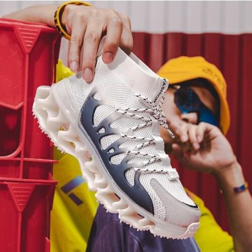 Sports chunky mens knitted male Male Mens breathabl top High breathable verano Sneakers mens walking casual white sneakers high