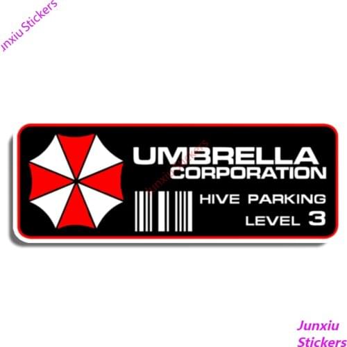 Funny Car Sticker and Decal Umbrella Corporation Hive Parking Level 3 Resident Motorcycle Auto Decoration Accessories KK13*4cm