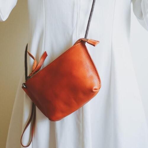 Women Messenger Bag Genuine Leather Small Summer Vintage Euro Crossbody Bag Classic Cowhide Women Bag Wallets