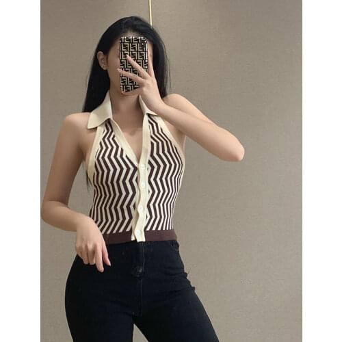 Women Corset Tops Camisole Summer Stripes Knitted Top For Women Tank Camis Crop Top For Women